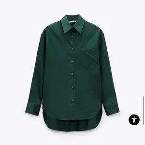 ZARA シャツ Zara | Tops | Women Zara Asymmetric Poplin Shirt | Poshmark